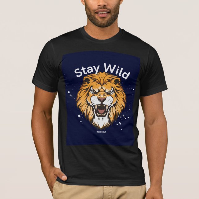 camiseta preta selvagem (Frente)