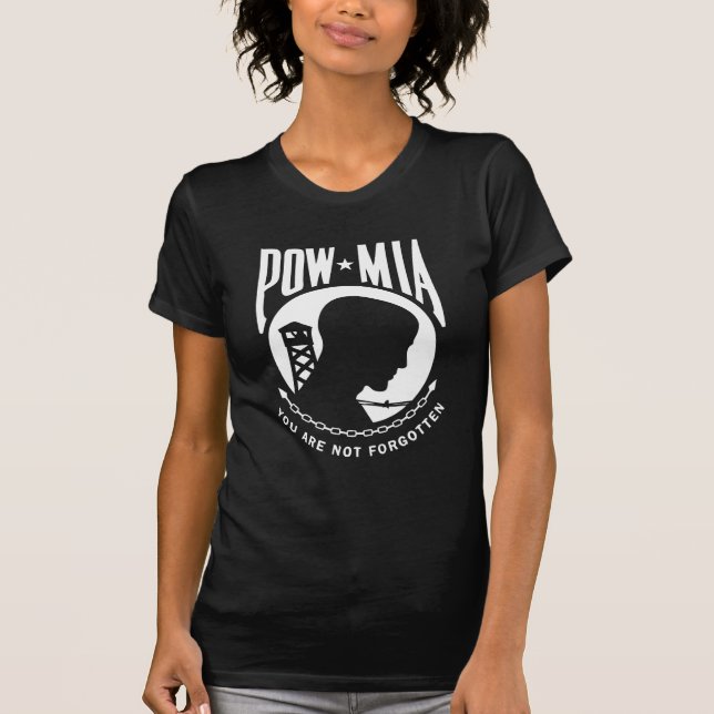 Camiseta Preta - Senhoras do POW MIA (Frente)