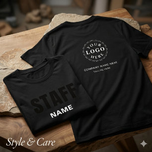 Camiseta preta STAFF masculina de valor