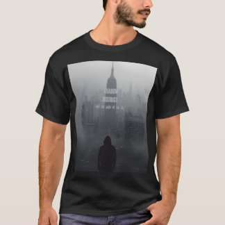 Camiseta preta unissex de streetwear underground