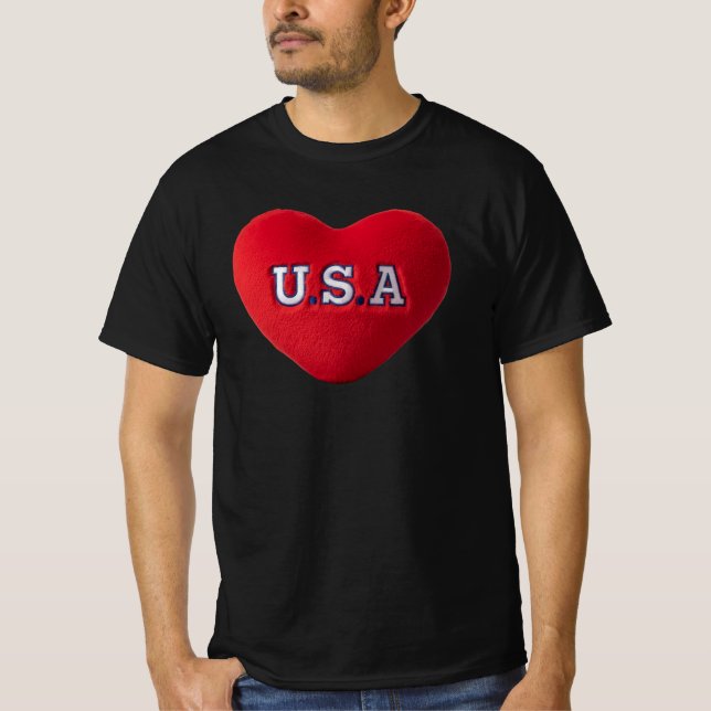 Camiseta preta USA LOGO  (Frente)
