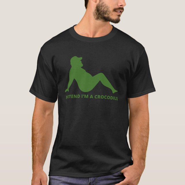 Camiseta Pretend I m A Crocodile Simple Easy Lazy Halloween (Frente)