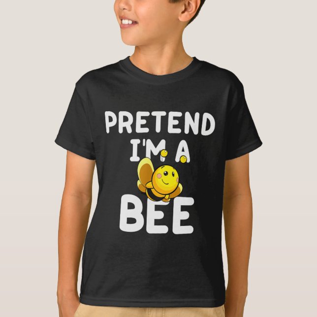 Camiseta Pretend I'm A Bee Funny Lazy Easy Halloween Costum (Frente)