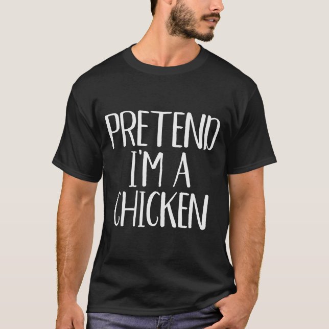 Camiseta Pretend I'm A Chicken Costume Family Funny Hallowe (Frente)