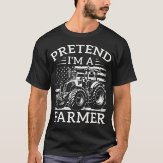 Camiseta Pretend I'M A Farmer Halloween Farming Costume Tra