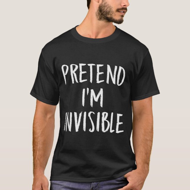 Camiseta Pretend I'm A Invisible Family Funny Halloween Par (Frente)