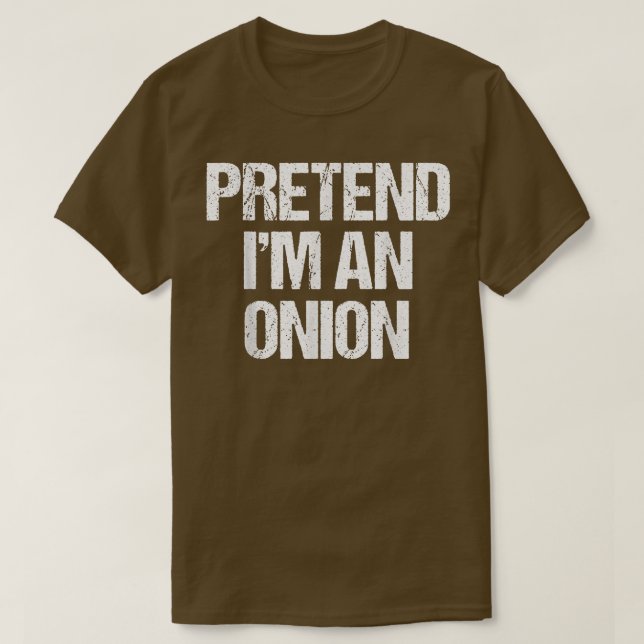Camiseta Pretend I'm a Onion Costume Funny Lazy Halloween T (Frente do Design)