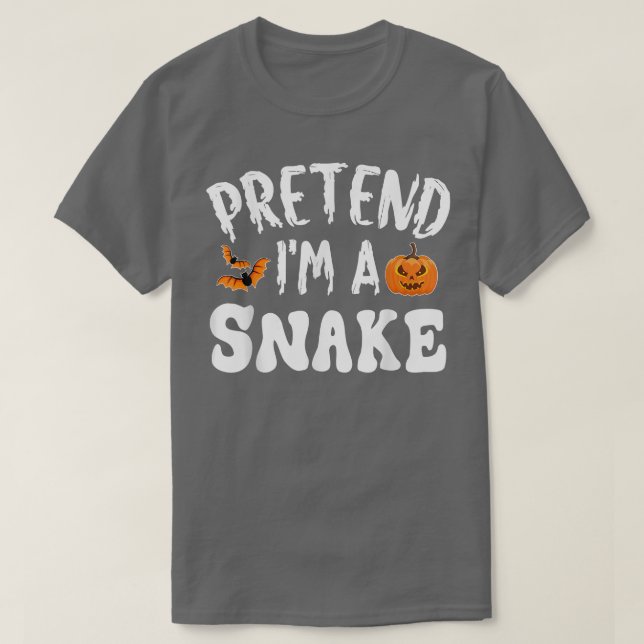 Camiseta Pretend Im A Snake Halloween Costume Men Women Kid (Frente do Design)
