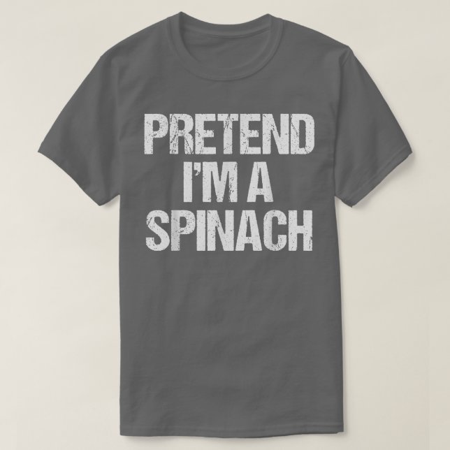 Camiseta Pretend I'm a Spinach Costume Funny Lazy Halloween (Frente do Design)