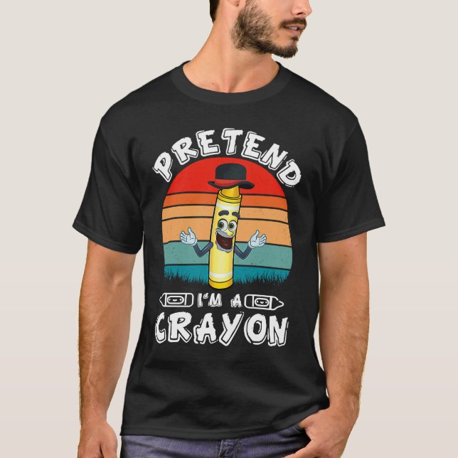 Camiseta Pretend I'm a Yellow Crayon (Frente)
