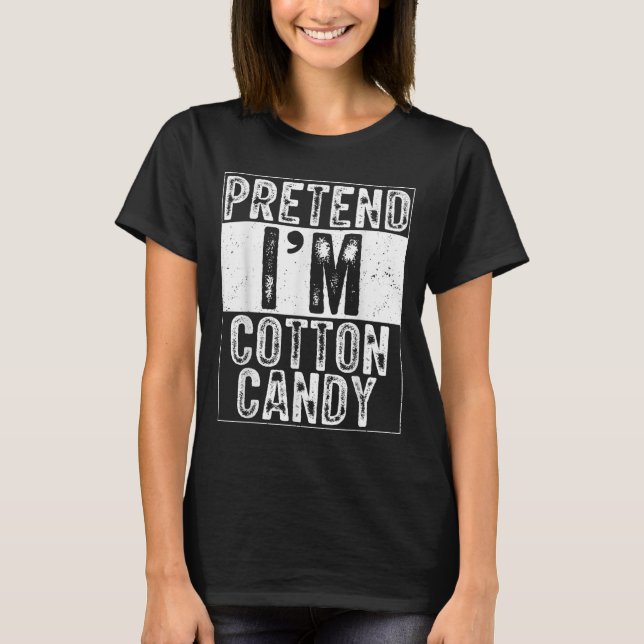 Camiseta Pretend I'm Cotton Candy Family Women Men Costume  (Frente)