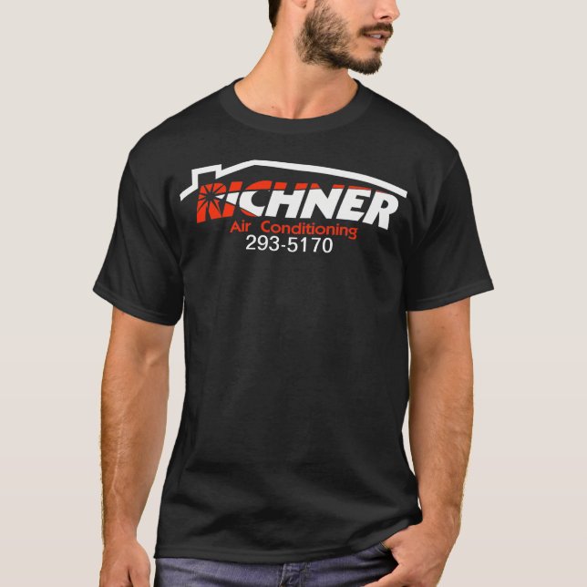 Camiseta Preto 1 do t-shirt do ar de Richner (Frente)