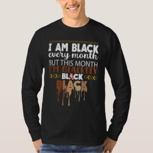 Camiseta Preto A Cada Mês História Negra Africano Bhm Black