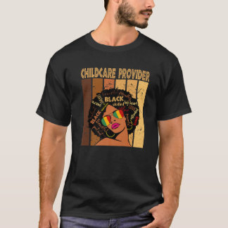 Camiseta Preto Afro-Africano-Americano, Prestador de Cuidad