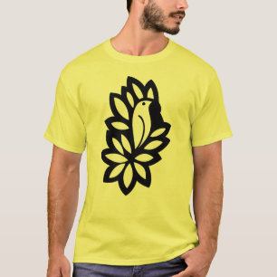 Camiseta Preto amarelo do t-shirt