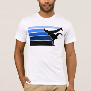 Camiseta Preto azul do inclinação de BBOY