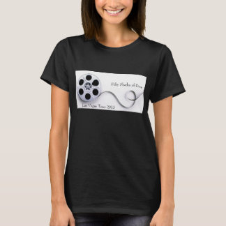 Camiseta Preto básico do Tshirt do algodão das mulheres