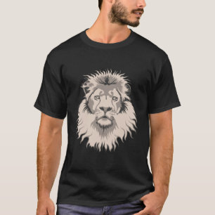 Camiseta Preto básico principal do leão