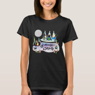 Camiseta Preto básico RushCamp do t-shirt das mulheres!