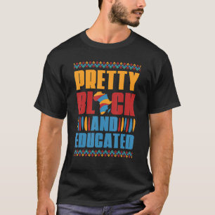 Camiseta Preto bonito E Negro Americano Educado H