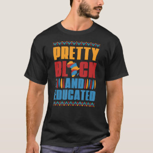 Camiseta Preto bonito E Negro Americano Educado H