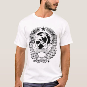 Camiseta Preto & branco da brasão de União Soviética