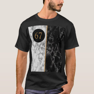 Camiseta Preto Branco Mármore 67