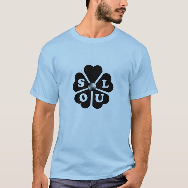 Camiseta Preto da flor da alma (Frente)