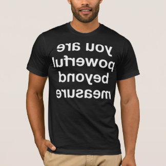 Camiseta Preto da medida da imagem invertida "você é