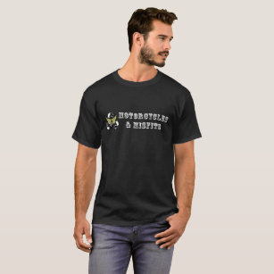 Camiseta Preto das motocicletas & dos desajustes