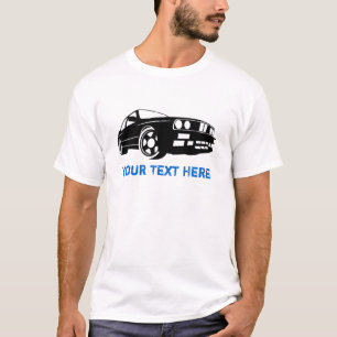 Camiseta Preto de E30 M3 + seu texto