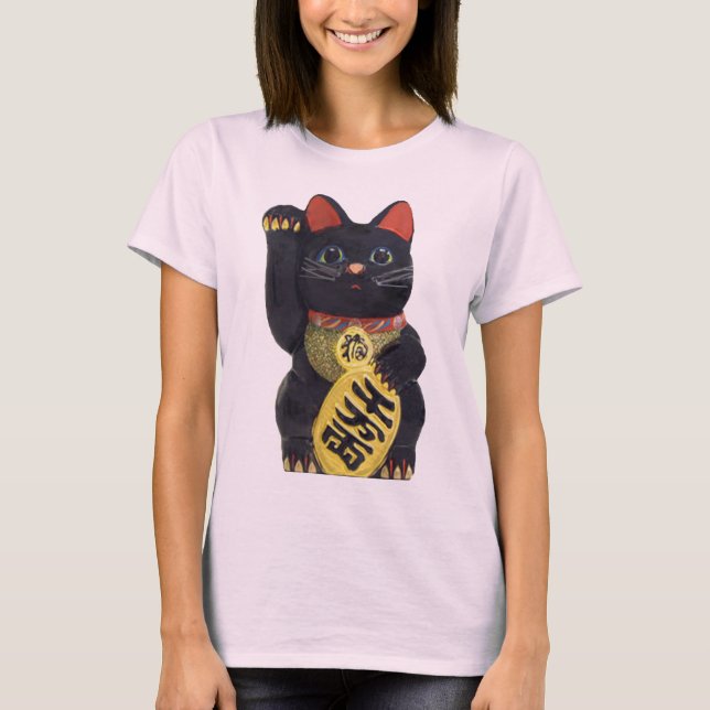Camiseta Preto de Maneki (Frente)
