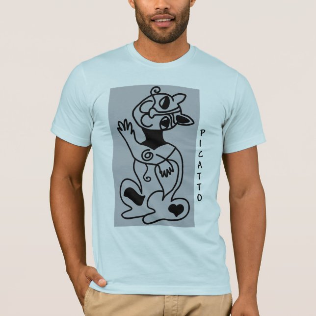 Camiseta Preto de PICATTO no azul (Frente)