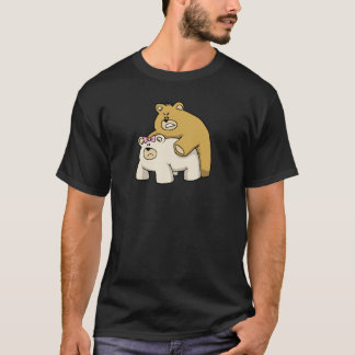 Camiseta preto do abraço de ursos