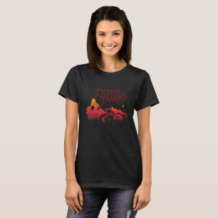 Camiseta Preto do design do tango de Teton