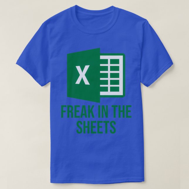 Camiseta Preto do Excel no Design do Excel Engraçado de Fol (Frente do Design)