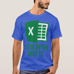 Camiseta Preto do Excel no Design do Excel Engraçado de Fol