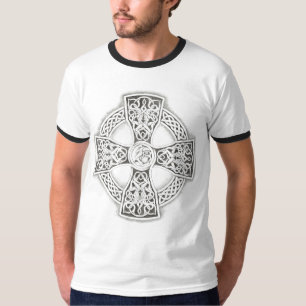Camiseta Preto do irlandês da cruz celta da
