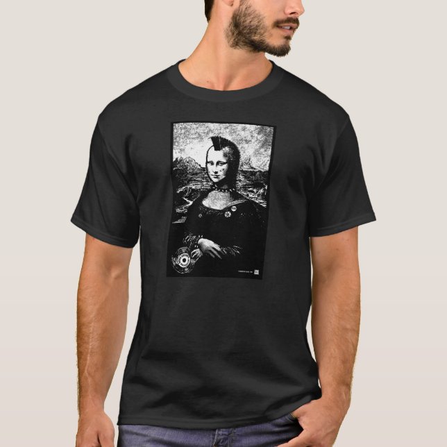 Camiseta Preto do Mohawk de Mona (Frente)