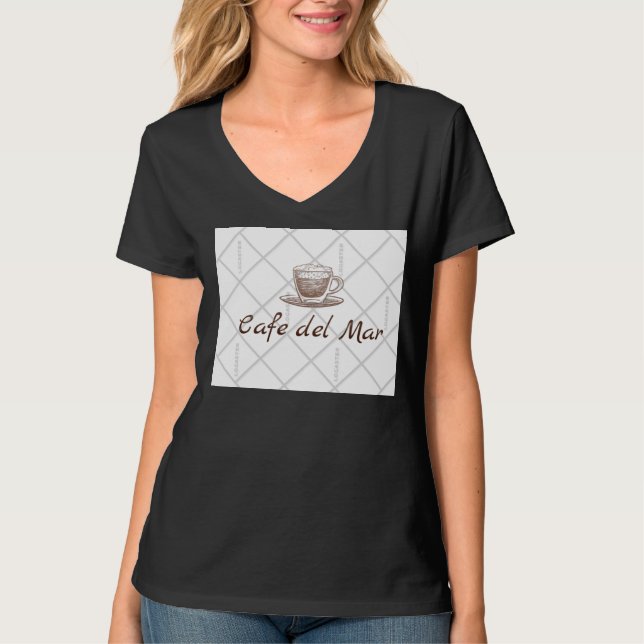 Camiseta Preto do t-shirt da mulher (Frente)
