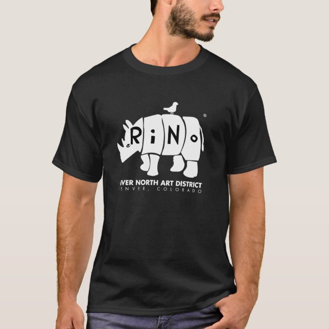 Camiseta PRETO do t-shirt de RiNo (Frente)