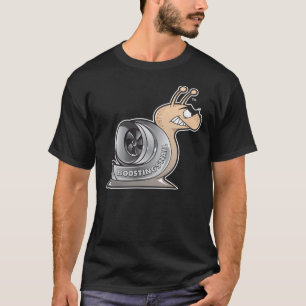 Camiseta PRETO do t-shirt do logotipo de BoostingSnail