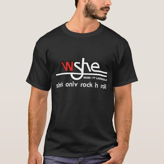 Camiseta Preto do t-shirt dos homens de WSHE (Frente)