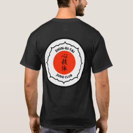 Camiseta Preto do Tshirt dos homens do clube do judo