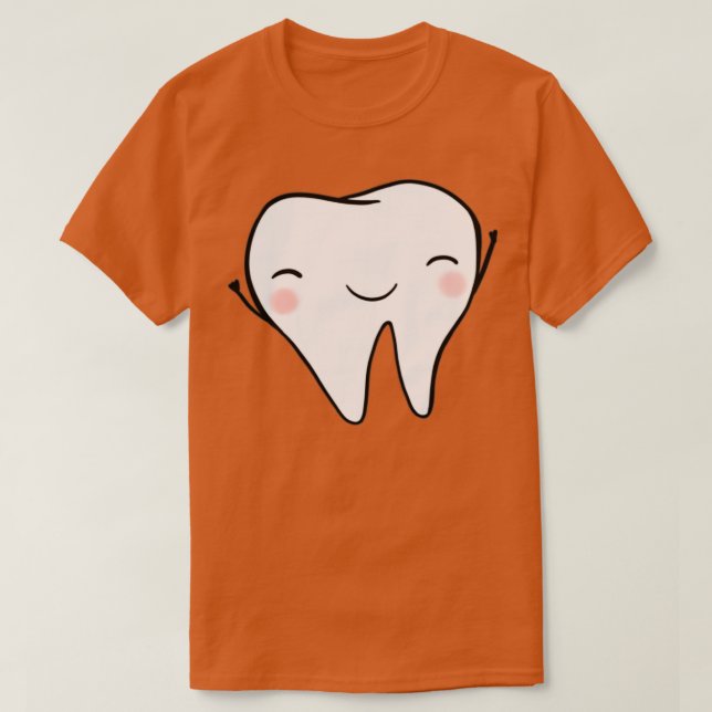 Camiseta Preto dos dentes felizes (Frente do Design)
