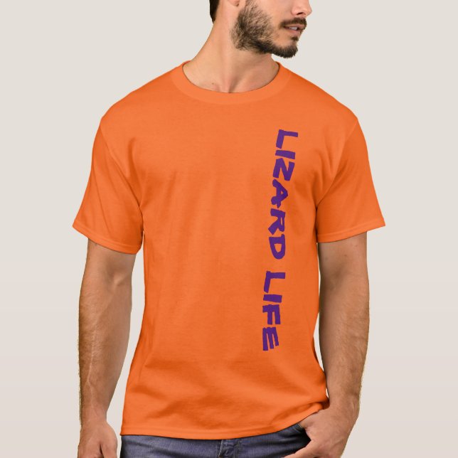 CAMISETA PRETO DOS DESENHOS ANIMADOS DO LAGARTO DE SALA DE (Frente)