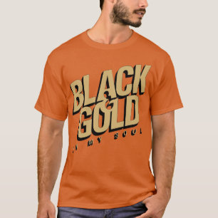 Camiseta Preto Dourado na minha saia