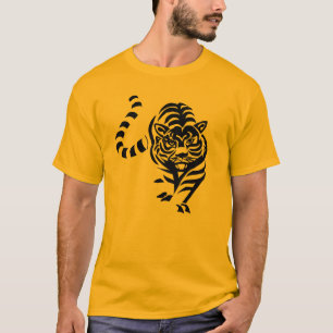 Camiseta Preto e amarelo do tigre