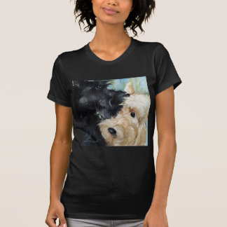Camiseta Preto e arte escocesa wheaten do scottie do