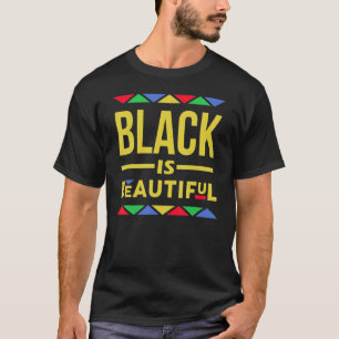 Camiseta Preto é Bela Orgulho Negro Padrão Africano